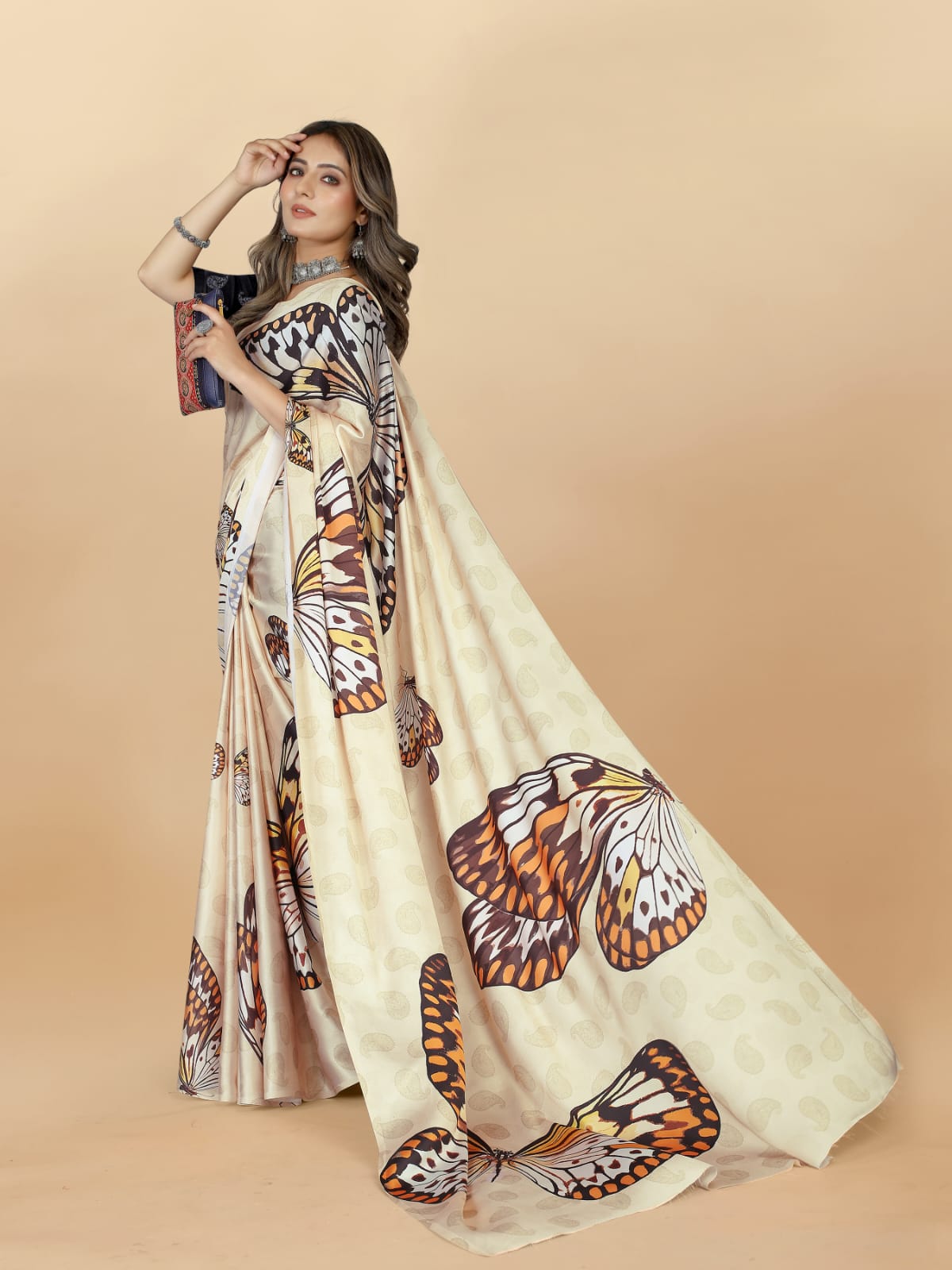 Shree Radha Raman Trendz Japan Crepe Digital Printed Saree Catalog